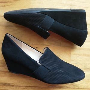 Alex Marie black slip on wedge